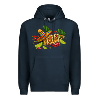 Navy mexican elote corn sombrero lime and  cactus Premium Hoodie - AdoDesignShop