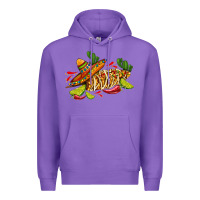 Purple mexican elote corn sombrero lime and  cactus Premium Hoodie - AdoDesignShop