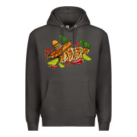 Smoke mexican elote corn sombrero lime and  cactus Premium Hoodie - AdoDesignShop