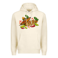 Tofu mexican elote corn sombrero lime and  cactus Premium Hoodie - AdoDesignShop