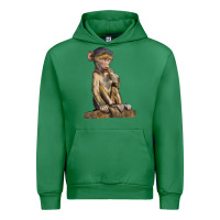 Emerald Baby Baboon Illustrations Urban Hoodie - LillyAllenDesigns