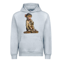 Heather Grey Baby Baboon Illustrations Urban Hoodie - LillyAllenDesigns