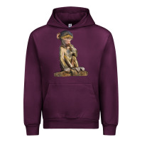 Mauve Wine Baby Baboon Illustrations Urban Hoodie - LillyAllenDesigns