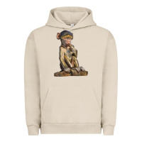 Pigment French Oak Baby Baboon Illustrations Urban Hoodie - LillyAllenDesigns