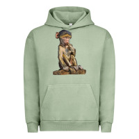 Pigment Oil Green Baby Baboon Illustrations Urban Hoodie - LillyAllenDesigns
