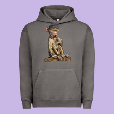 Baby Baboon Illustrations Urban Hoodie Designed By Lillyallendesigns