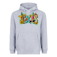 Heather Grey texas summer Heavyweight Hoodie - texasbilliewilder