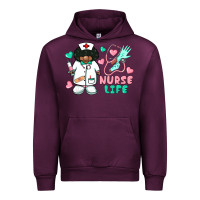 Mauve Wine nurse life afro american nurse Urban Hoodie - BarkalooDesign