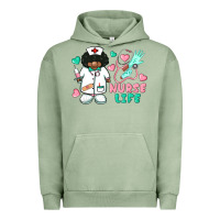 Pigment Oil Green nurse life afro american nurse Urban Hoodie - BarkalooDesign