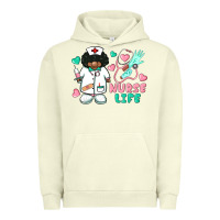 Pigment Pistachio nurse life afro american nurse Urban Hoodie - BarkalooDesign