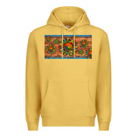 Antique Gold autism awareness sunflower puzzle license plate Premium Hoodie - Artiststas