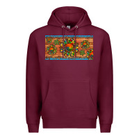 Burgundy autism awareness sunflower puzzle license plate Premium Hoodie - Artiststas