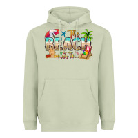 Matcha the beach is my happy place Heavyweight Hoodie - texasbilliewilder