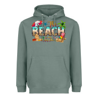 Sage the beach is my happy place Heavyweight Hoodie - texasbilliewilder