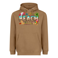 Toasted Coconut the beach is my happy place Heavyweight Hoodie - texasbilliewilder
