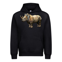 Black Rhino Illustrations Urban Hoodie - LillyAllenDesigns