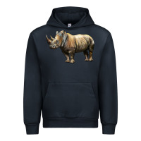 Navy Rhino Illustrations Urban Hoodie - LillyAllenDesigns