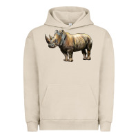 Pigment French Oak Rhino Illustrations Urban Hoodie - LillyAllenDesigns