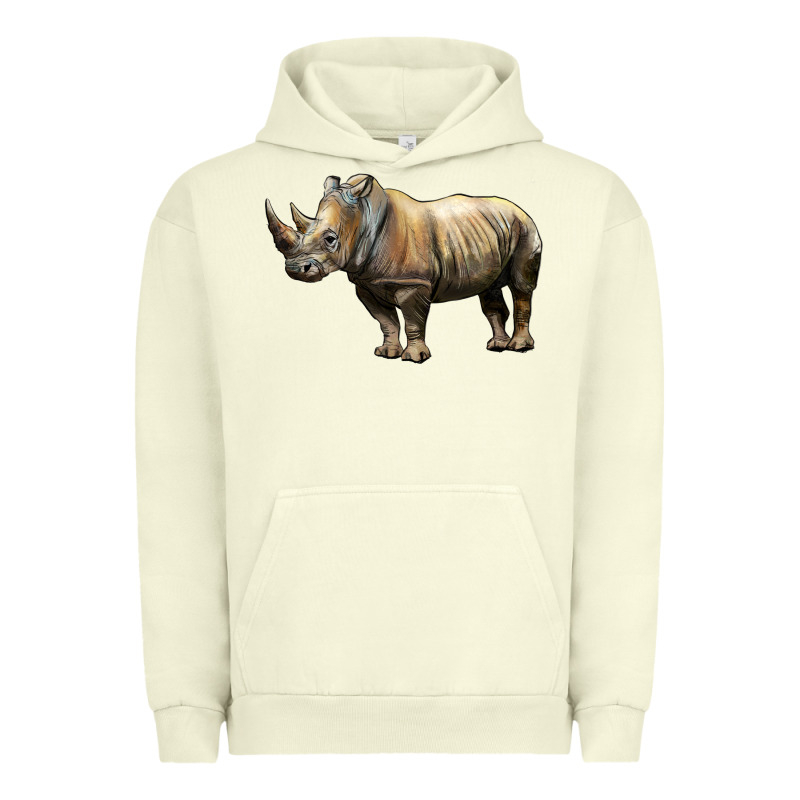 Rhino Illustrations Urban Hoodie by LillyAllenDesigns | Teevron