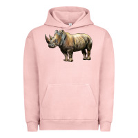 Pigment Salmon Rhino Illustrations Urban Hoodie - LillyAllenDesigns