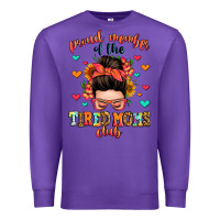 Purple proud member of the tired moms club Premium Sweatshirt - Zillion Design Studio