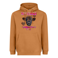 Meerkat my first valentine's day highland calf Heavyweight Hoodie - RanaPortraitStore