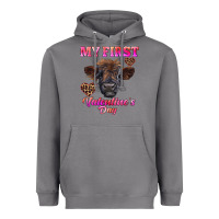 Storm my first valentine's day highland calf Heavyweight Hoodie - RanaPortraitStore