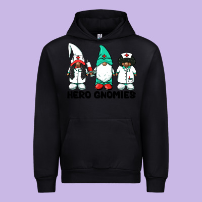 Hero Gnomies African American Nurse Gnomies Medical Gnomies Urban Hoodie Designed By Barkaloodesign