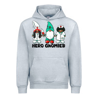 Heather Grey hero gnomies african american nurse gnomies medical gnomies Urban Hoodie - BarkalooDesign
