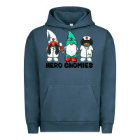 Pigment Midnight Navy hero gnomies african american nurse gnomies medical gnomies Urban Hoodie - BarkalooDesign