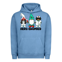 Pigment Pebble Blue hero gnomies african american nurse gnomies medical gnomies Urban Hoodie - BarkalooDesign