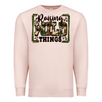 Pale Pink raising wild things Premium Sweatshirt - Zillion Design Studio