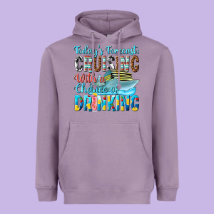 Todays Forecast  Cruising With A Chance Of Drinkin Heavyweight Hoodie Designed By Texasbilliewilder