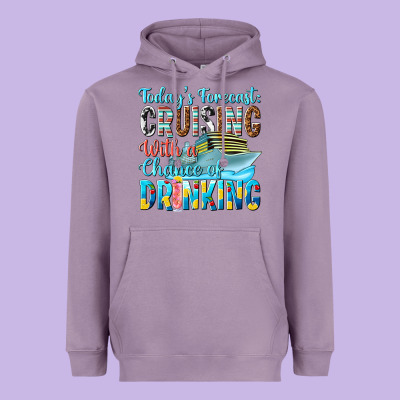 Todays Forecast  Cruising With A Chance Of Drinkin Heavyweight Hoodie Designed By Texasbilliewilder