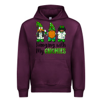 Mauve Wine hanging with my gnomies african american nurse gnomies Urban Hoodie - BarkalooDesign