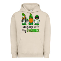 Pigment French Oak hanging with my gnomies african american nurse gnomies Urban Hoodie - BarkalooDesign
