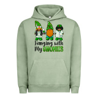 Pigment Oil Green hanging with my gnomies african american nurse gnomies Urban Hoodie - BarkalooDesign