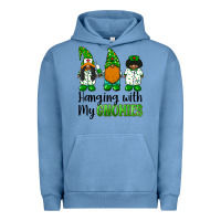 Pigment Pebble Blue hanging with my gnomies african american nurse gnomies Urban Hoodie - BarkalooDesign