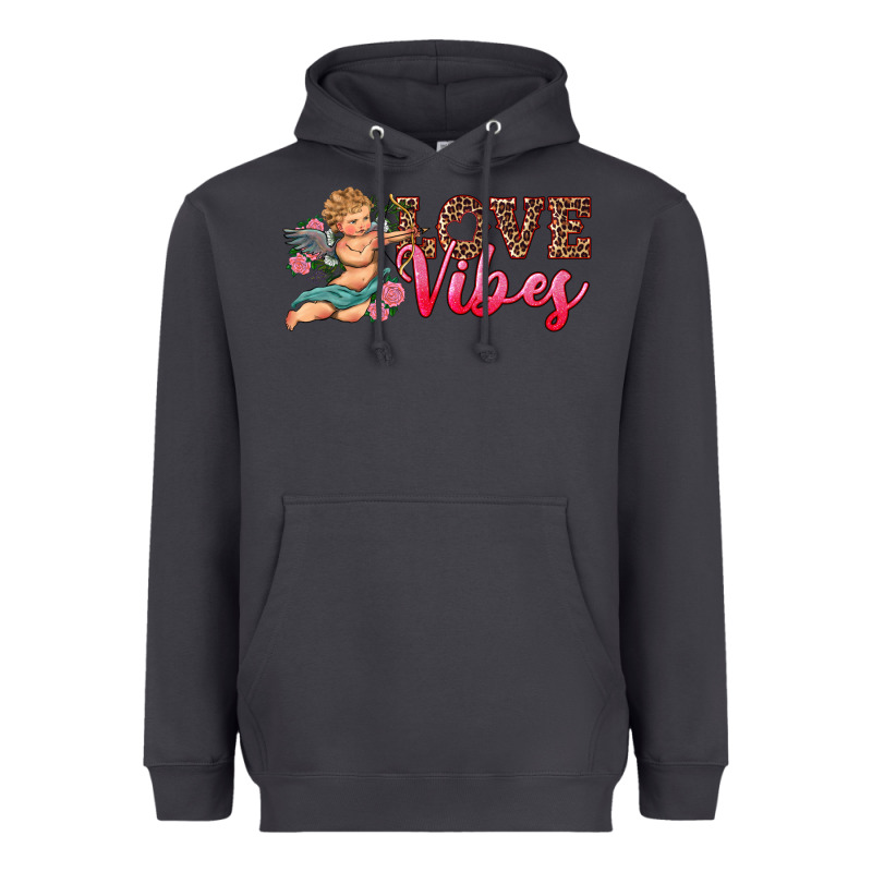 Love Vibes Cupid Heavyweight Hoodie by RanaPortraitStore | Teevron