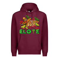 Burgundy Elote corn sombrero lime and  cactus Premium Hoodie - AdoDesignShop