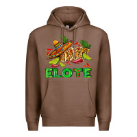 Chestnut Elote corn sombrero lime and  cactus Premium Hoodie - AdoDesignShop
