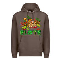 Coffee Elote corn sombrero lime and  cactus Premium Hoodie - AdoDesignShop
