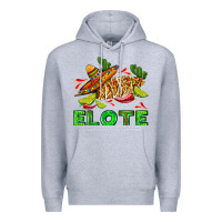 Heather Grey Elote corn sombrero lime and  cactus Premium Hoodie - AdoDesignShop