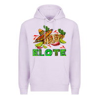 Lilac Elote corn sombrero lime and  cactus Premium Hoodie - AdoDesignShop