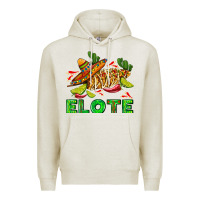 Oatmeal Heather Elote corn sombrero lime and  cactus Premium Hoodie - AdoDesignShop