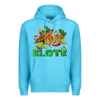Ocean Blue Elote corn sombrero lime and  cactus Premium Hoodie - AdoDesignShop