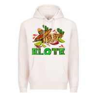 Pale Pink Elote corn sombrero lime and  cactus Premium Hoodie - AdoDesignShop