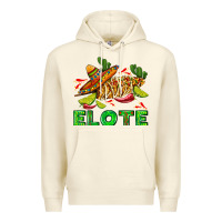 Sandshell Elote corn sombrero lime and  cactus Premium Hoodie - AdoDesignShop