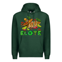 Sports Green Elote corn sombrero lime and  cactus Premium Hoodie - AdoDesignShop