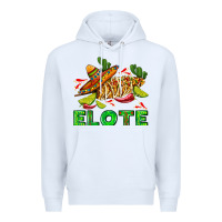 White Elote corn sombrero lime and  cactus Premium Hoodie - AdoDesignShop
